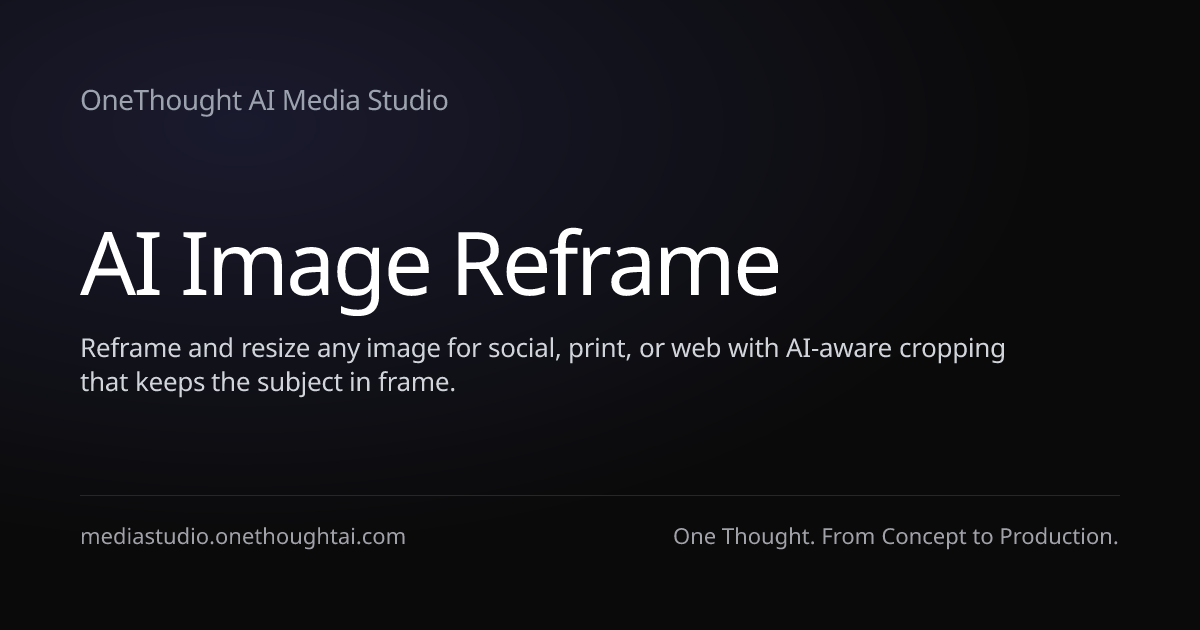 AI Image Reframe — Resize & Recompose Images